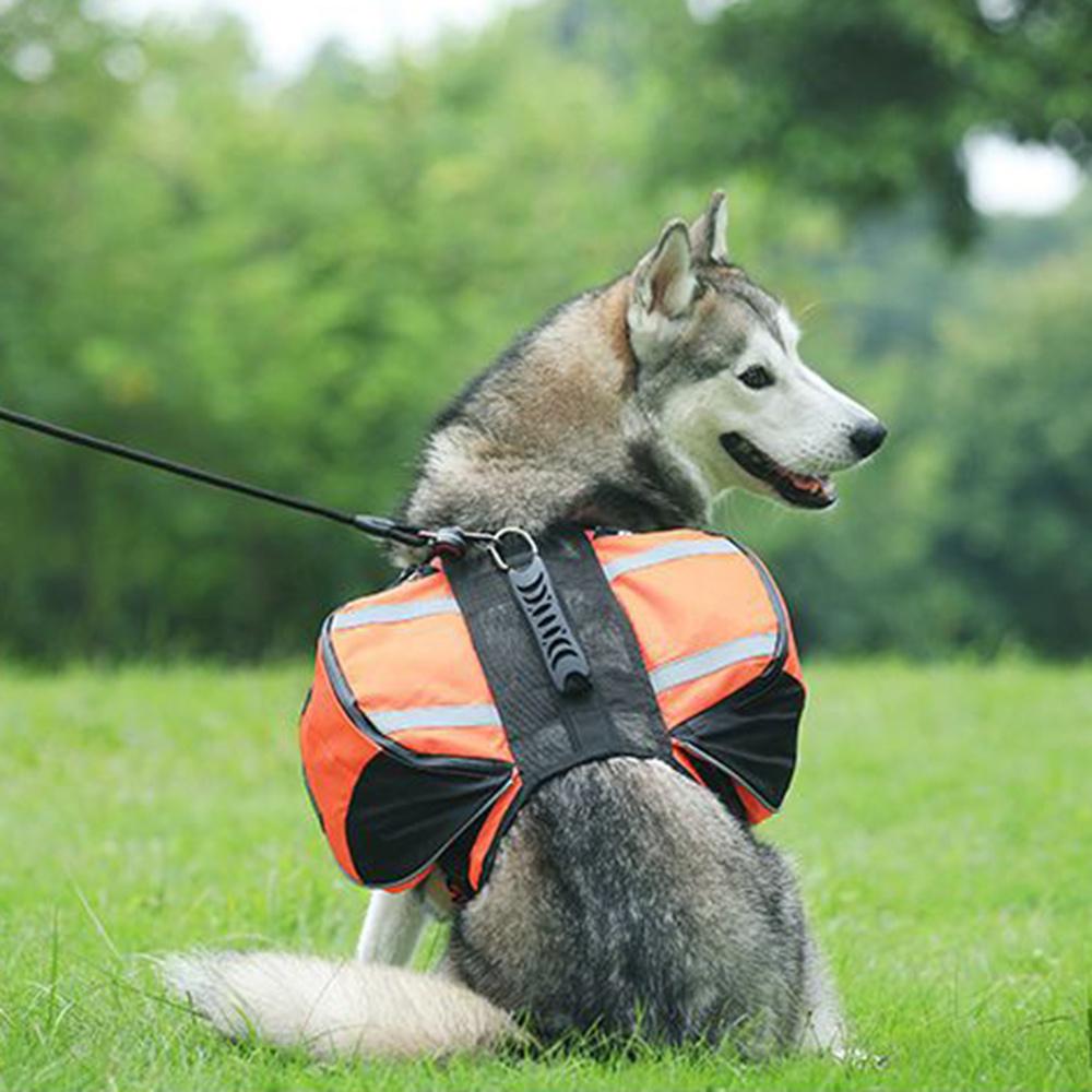 Outdoor Travel Big Dog Self Knapsack Bags Reflective Pet Snack Bag Harness for Medium Large Dogs Husky Bulldog Mascotas Supplies
