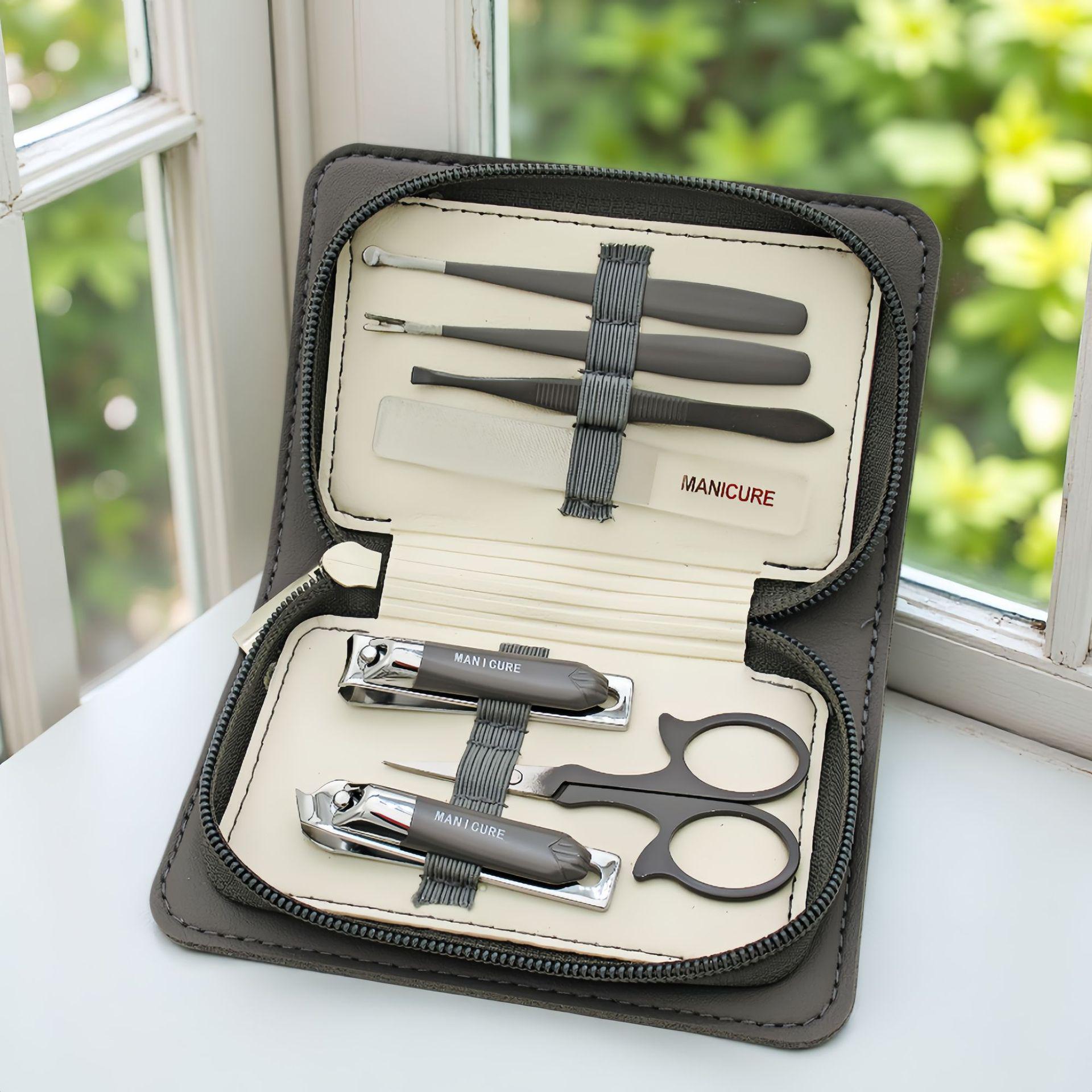 15-Piece Stainless Steel Manicure & Pedicure Nail Clippers and Scissors Set with Zipper Case