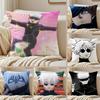 JJujutsu Kaisen GGojo Satoru Cushion Cover Pillowcase Antidustmite Invisible Zipper Short Plush Sofa Cushion