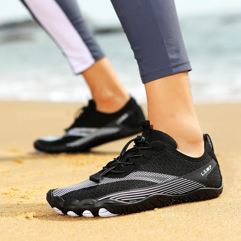 Barefoot Beach Wading Sneakers Unisex Breathable Quick Dry Aquatic Shoes Light Non-slip Water Sports Shoes for Surfing Boating