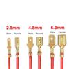 50Pcs 2.8/4.8/6.3mm Spade Terminals Female/Male Crimp Terminals New Wire Connectors