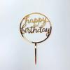 1Pcs Gold Acrylic Letter Happy Birthday Cake Party Supplies Decoration
