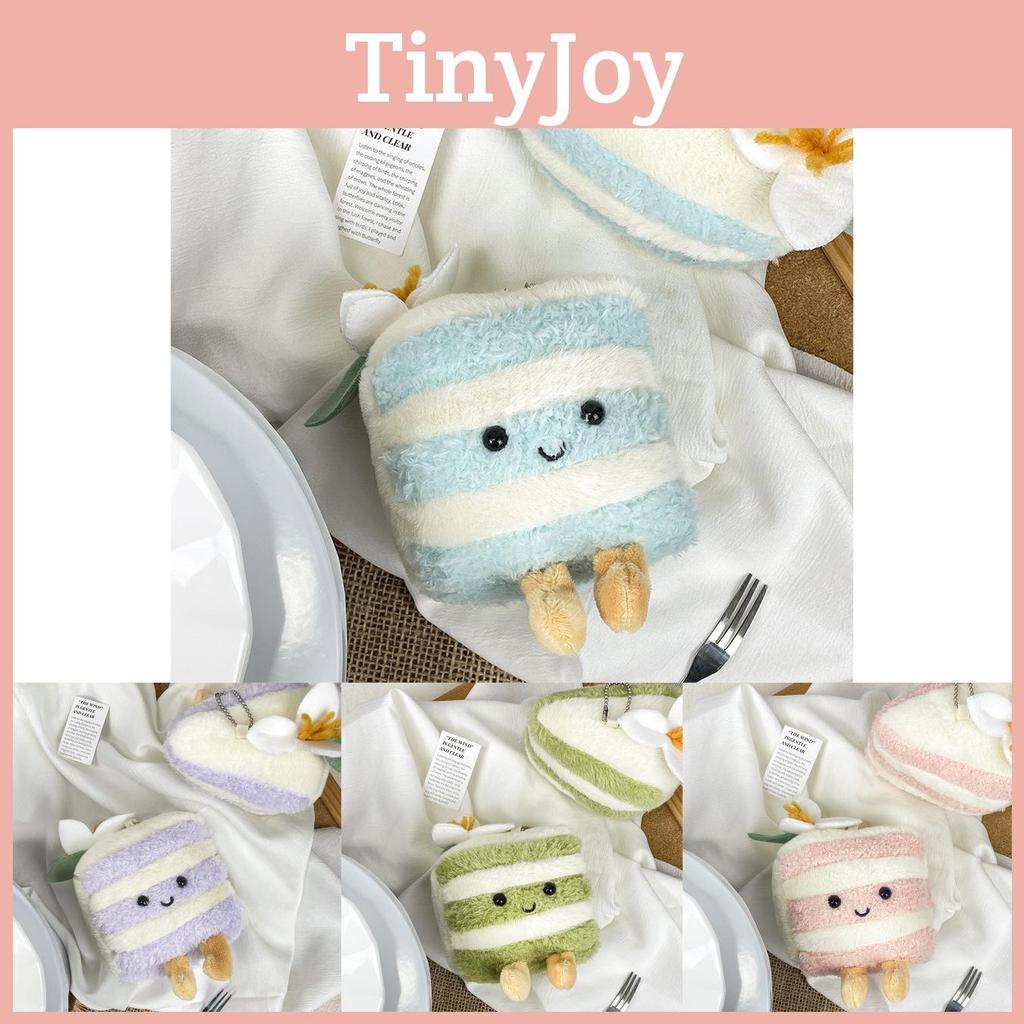 Adorable Realistic Plush Triangle Cake Keychain Decorative Pendant Girls For