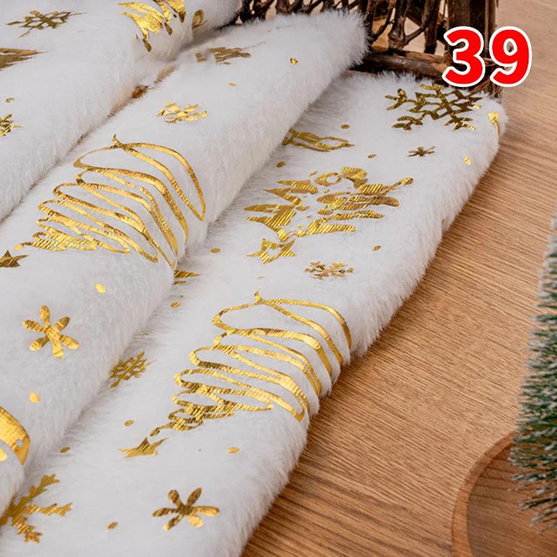 160X50Cm Pv Velvet Gilded Snowflake Velvet Fabric for Christmas Decoration Pillow Cover Women's Hoodie Handmade Diy Sewing Cloth