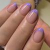 Purple Press On Nail Almond Fake Nail,Glossy Stick Glues On Nail for Nail Art Decors,Stick On Nail Acrylic Fake Nail