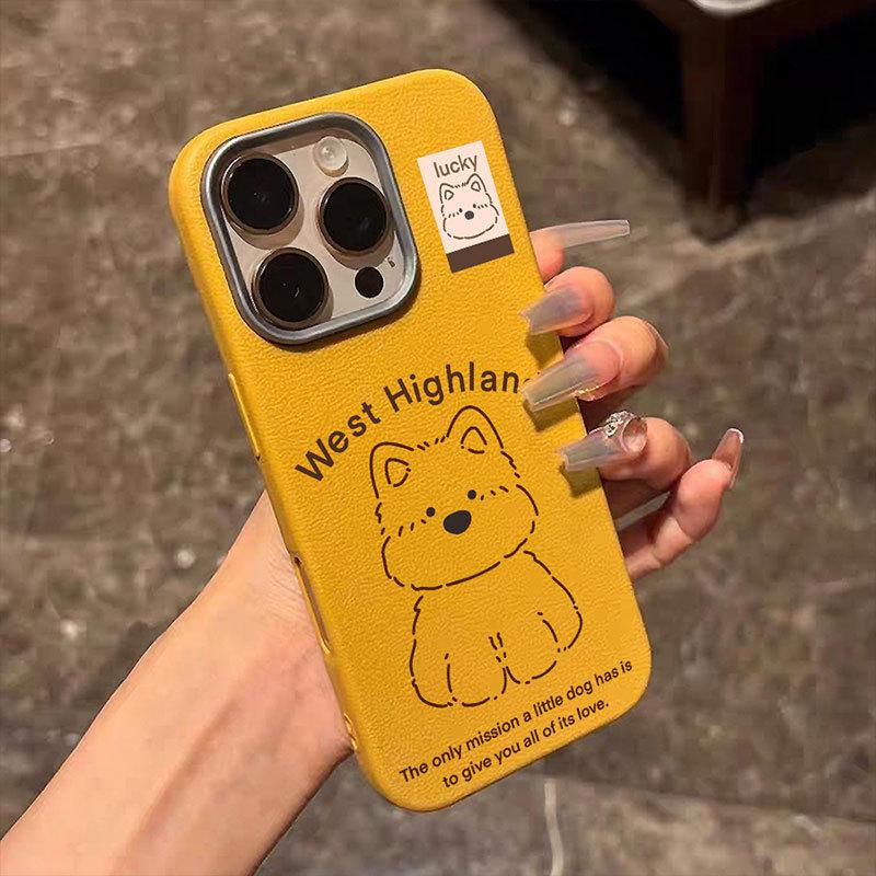 Line West High Ground Is Suitable for IPhone16pro and Apple 15pro Phone Cases. It Features 14 Leather Texture 13 and 12 Large Holes