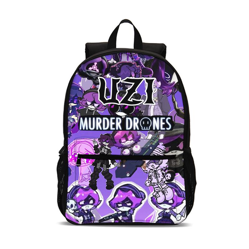 Murder Drones Cartoon Kids Mochila 47cm/18.5inch Large Capacity Backpack School Supplies School Bag for Boys Girls Best Gift