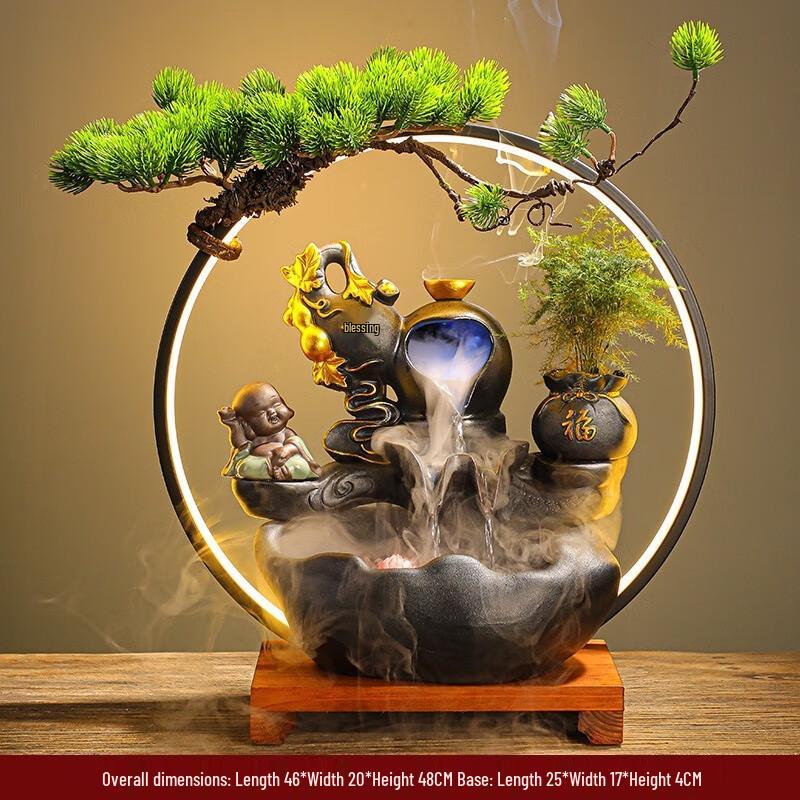 OIMG Maitreya Buddha Desktop Water Fountain