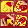 Cartoon New Year Felt Sewing Kit Chinese Style Educational Horse Year Wall Decor Hanging Handmade DIY Embroidery Kit