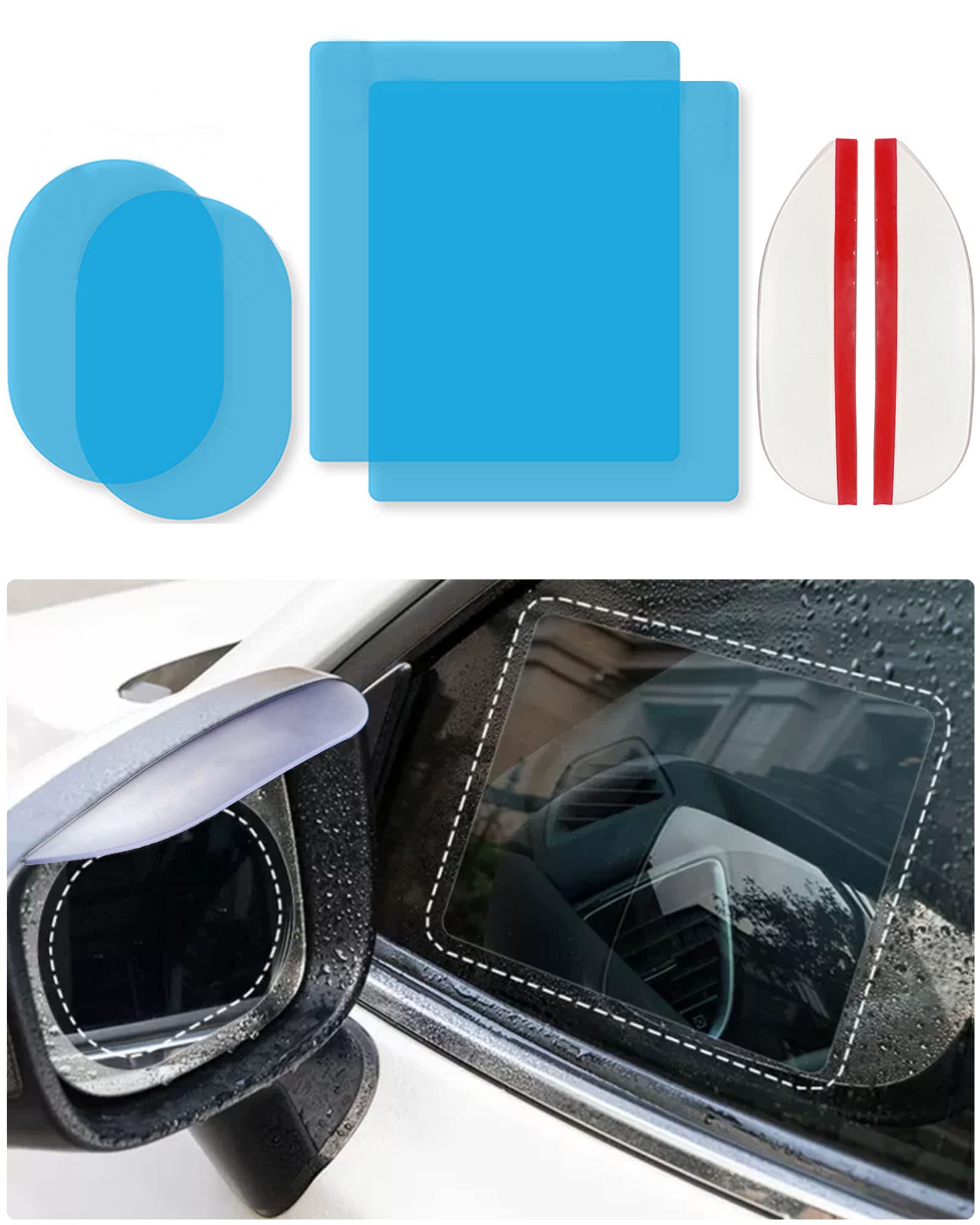

Waterproof film for car rearview hydrophilic rearview mirror side mirror visor for Jeep Grand Cherokee Renegade ensures clear safe mirrors, film,