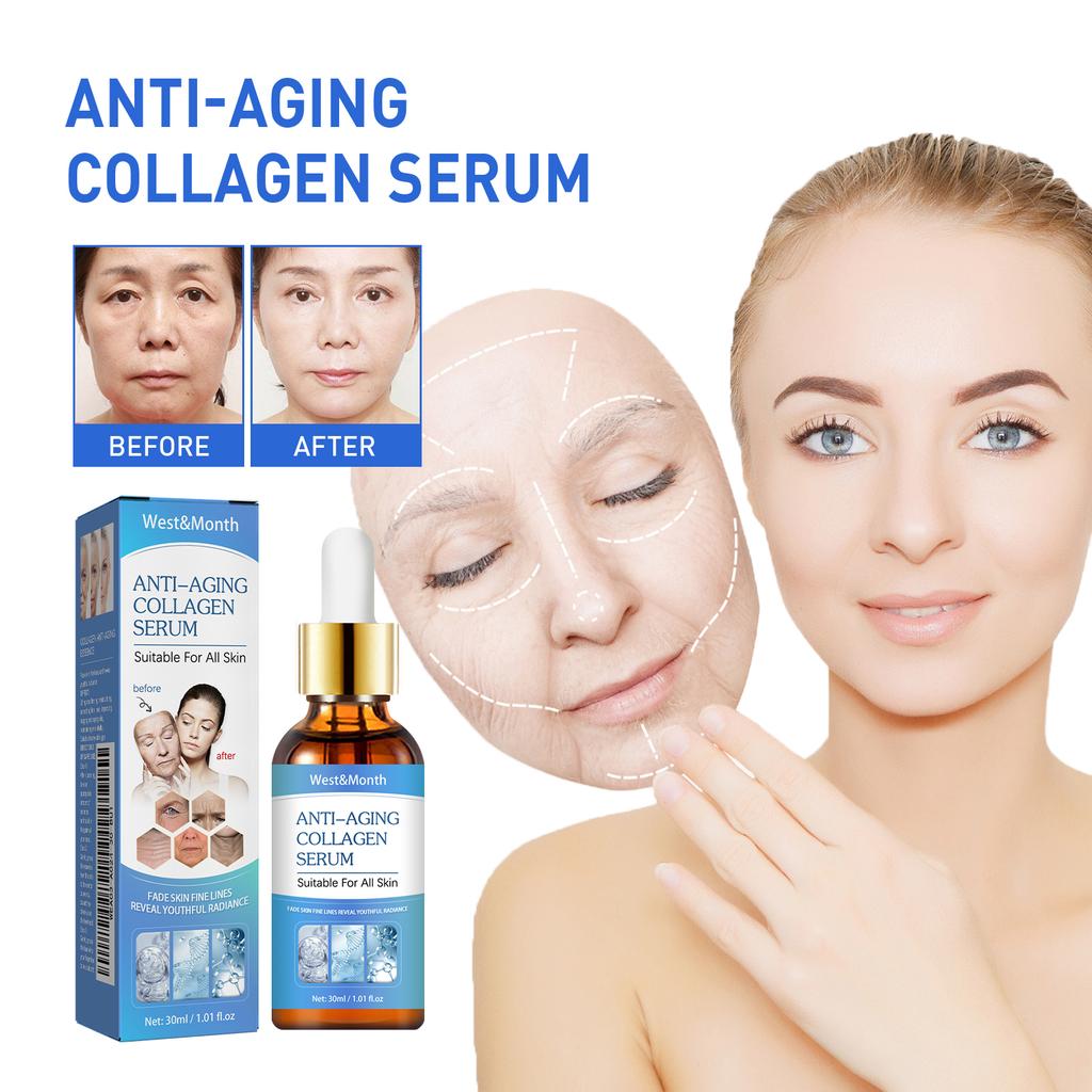 West&Month Collagen Facial Serum Reduce facial fine lines, tighten skin, and improve skin dullness