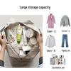Women’s Foldable Large Capacity Travel Bag: Maternity Handbag, Portable Storage with Round Label, Airplane-Friendly.