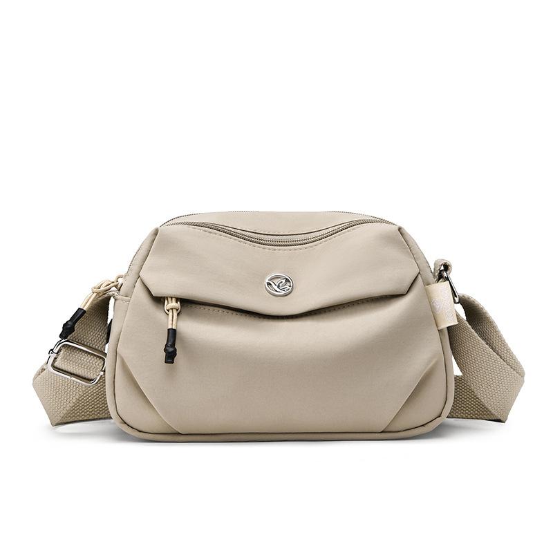 

Женская сумка через плечо Многослойный карман Легкая сумка кроссбоди Нейлоновая сумка для мамы хаки