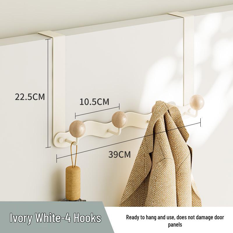 Wandmontierter, bohrfreier Mantel- und Kleiderständer: Starker Aufbewahrungshaken für Schlafzimmer & Badezimmer