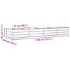 Planter Light Grey 385 X 100 X 45 Cm Galvanized Steel
