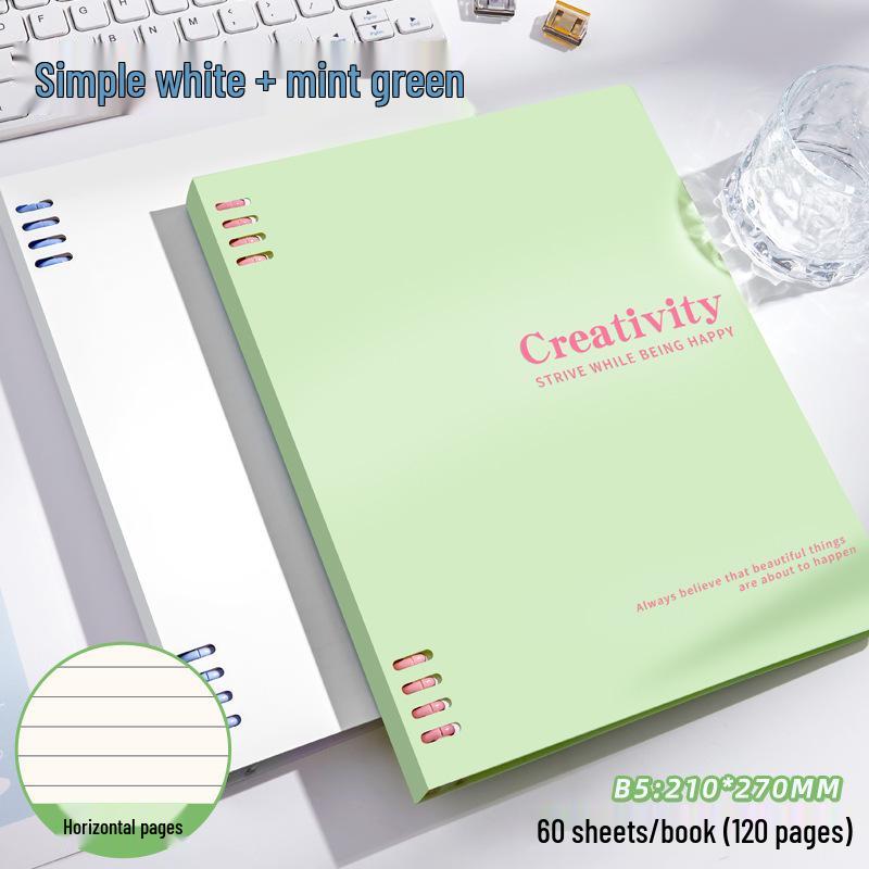 Morandi Color-Blocked B5 Notebook: Vibrant Design, Thick Pages, Versatile for Students