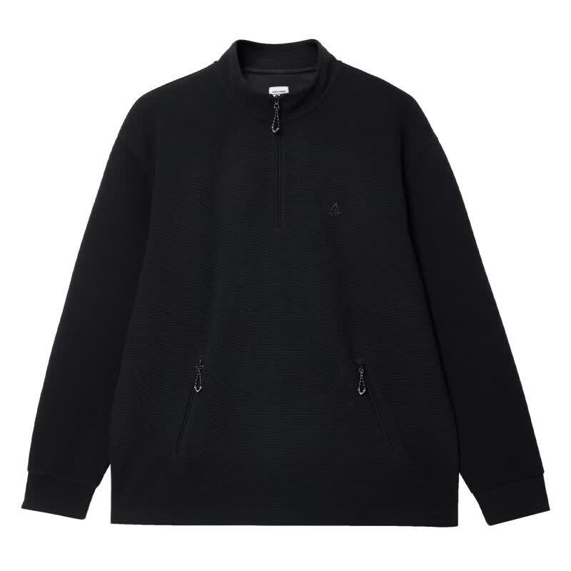 Jack & Jones Men's Anti-Static Waffle Knit Half-Zip Sweatshirt