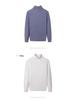 Men's Ribbed Wool High-Neck Sweater with Fleece, Warm Knitted Long Collar for Autumn and Winter
