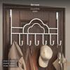7Hook Over Door Hanger, NoDrill Metal Rack, Entryway, Closet Organizer