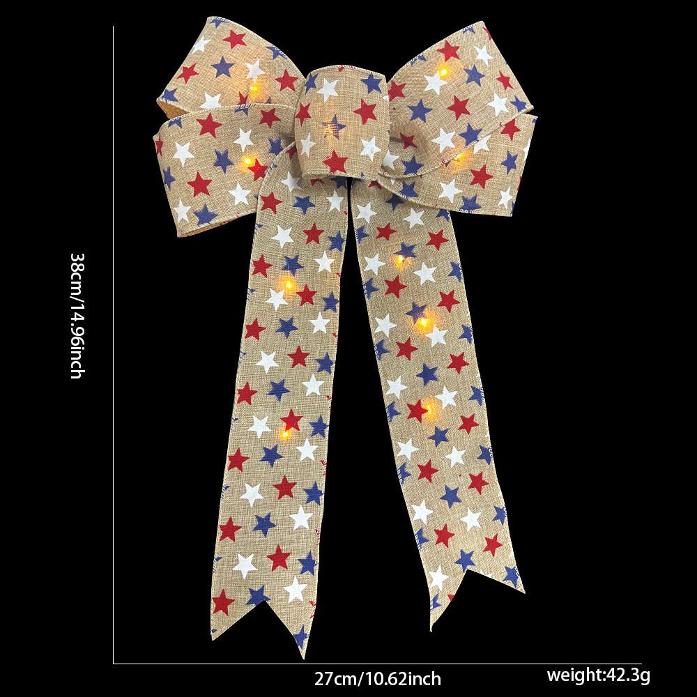 Nouveau Kit de Bricolage Nœud Lumineux pour Décorations de Noël avec Options de Tissu en Forme d'Étoile