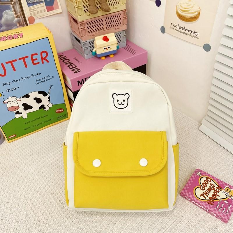 

Toddler Kids Nylon Backpack With Colorful Design And Storage For Daily Use жовтий