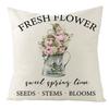 Spring Pillow Case Sofa Waist Pillow Case Garland Truck Light Luxury Home Office Pillow Pillow Case