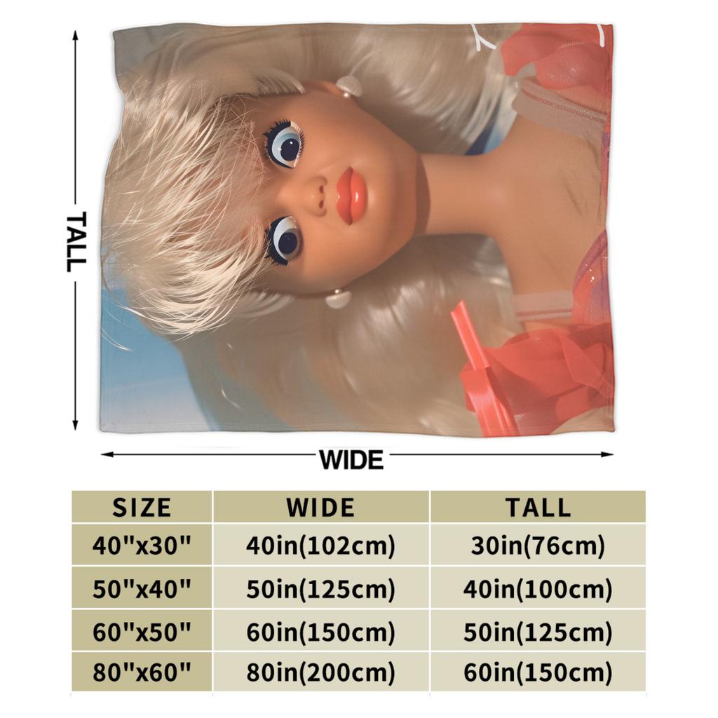 Funny Disgusting Doll Face Meme Hilarious Sarcastic Flannel Blanket Winter Soft Durable Throw Blanket for Child Home Decor