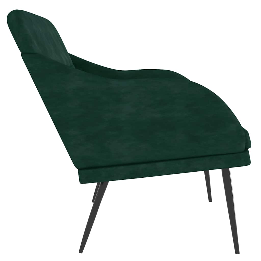 Velvet Bench In Dark Green 110 X 76 X 80 Cm