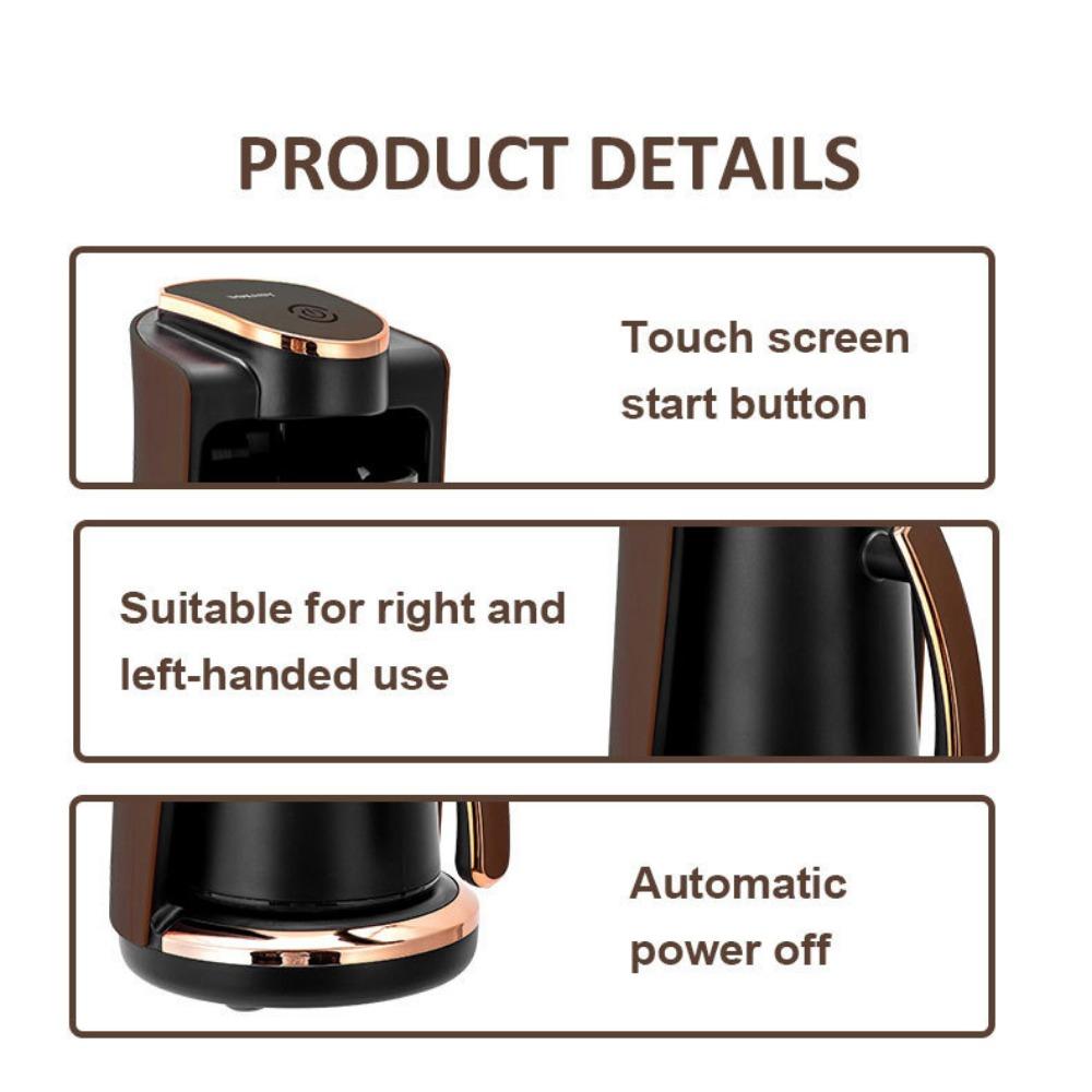 Cafeteira elétrica para fazer chá e café 250ml xícara única máquina de café turco