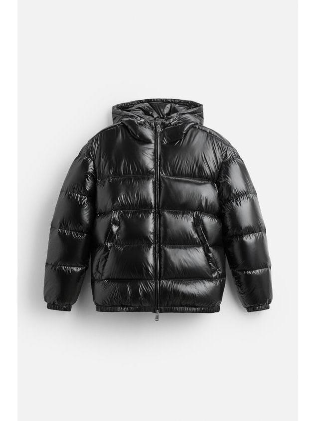 

Men s Winter Casual Hooded Quilted Cotton Jacket - Cold-Proof and Padded Coat S чорний