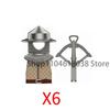 Medieval Castle Soldier Action Figures Building Block Empire Templars Lancer Warrior Militia Helmet Shield Sword Bow Toy Gifts