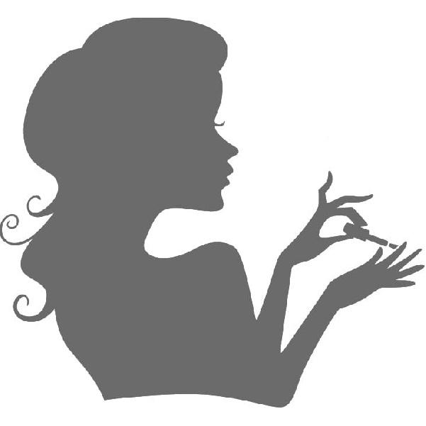 Girl Lips Beauty Salon Manicure Nail Service Art Wall Sticker Vinyl Decal Mural for Bedroom Dressing Table Living Room Home Decoration 23 X 18 In