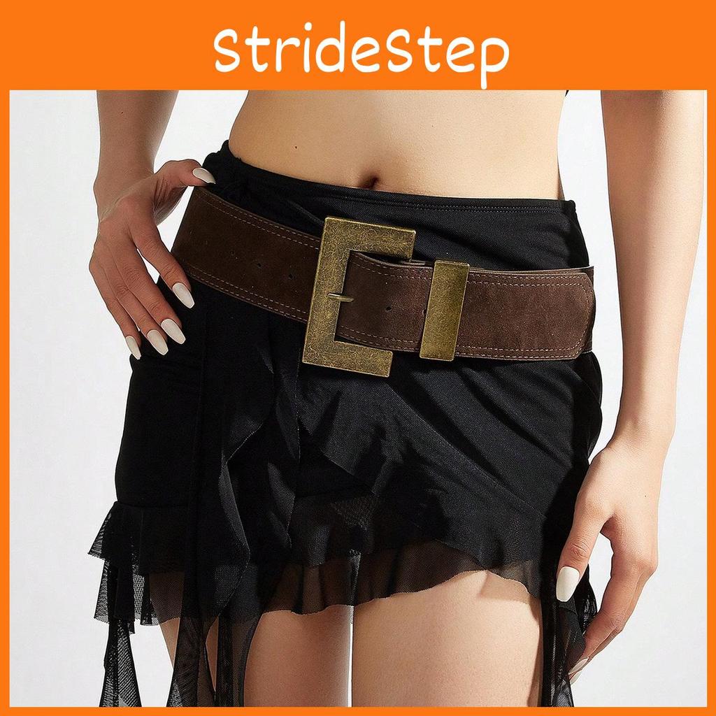 Style Rivet Leather Belt With Alloy Buckle For Street Fashion And Casual Wear