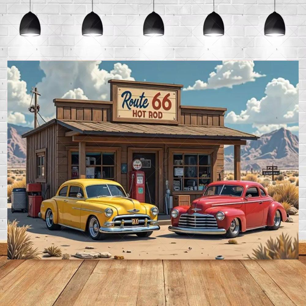 Bannière de Fond de Voiture Chaude Vintage Décoration de Fête Toile de Fond de Garage Classique Fournitures Style Industriel Pneu Outil Accessoire de Photographie