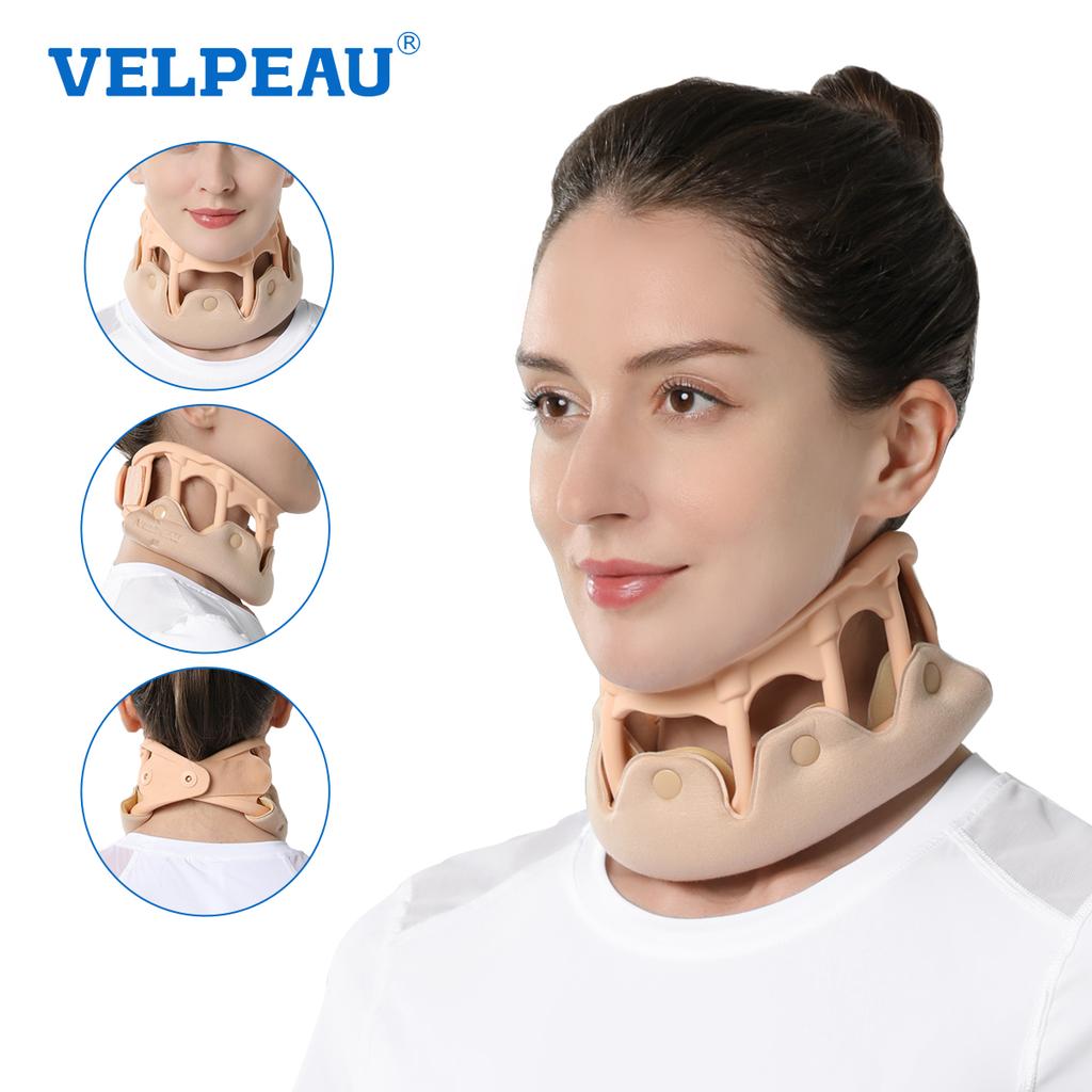 Velpeau Silicone Neck Brace Spine Pressure Relief Cervical Collar Breathable Waterproof for Neck Stiffness Pain