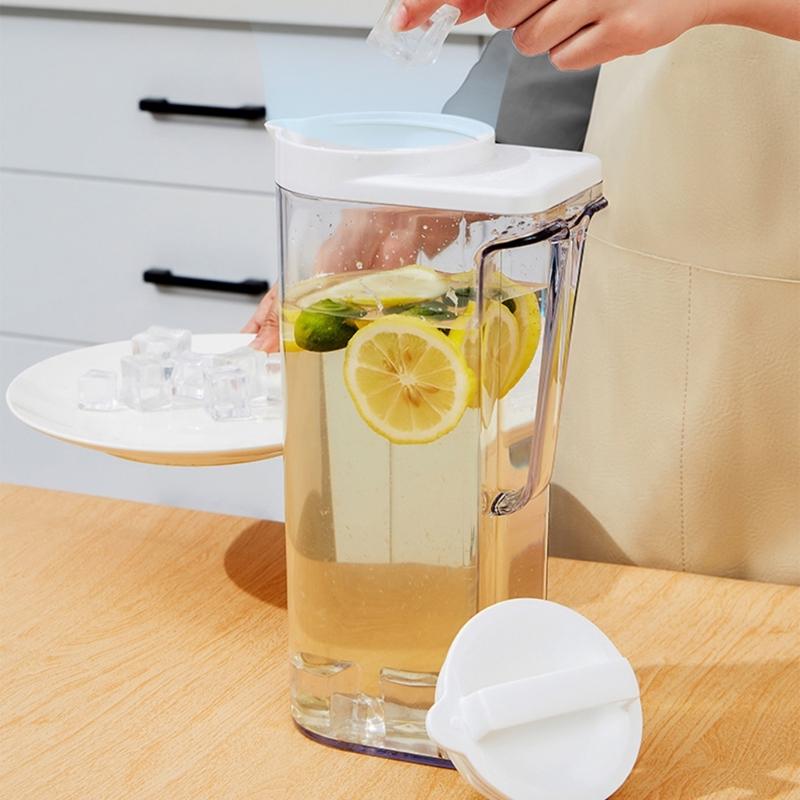 Drink Container With Leakproof Secure Screw Lid Heatproof Plastic Pitcher For Kitchen Outdoor Beverage Bottle Family Use