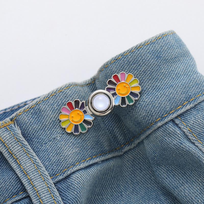 Daisy Waist-Cinching Detachable Buckle: Flatten & Reduce Large Waist Jeans Size