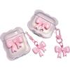 Three-dimensional pink bow for AirPods 1/1/1 generation Bluetooth headset protective case Pro1 headset cover ins