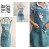 Cute Little Rabbit Print Apron With Waterproof Fabric And Front Pocket Perfect For Home Kitchen Cooking Baking