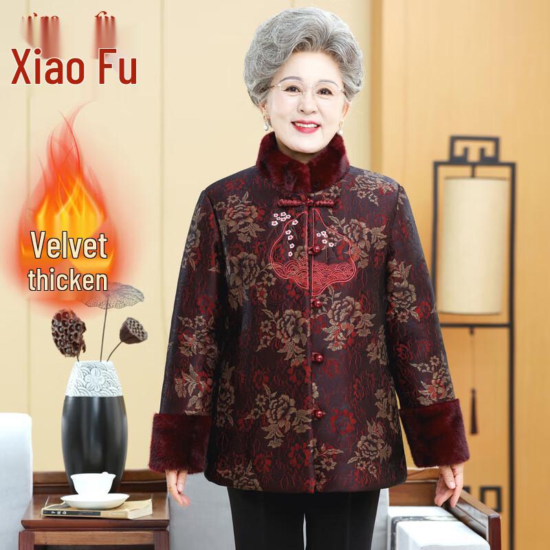 

Women s Elderly Warm Padded Winter Jacket 5XL