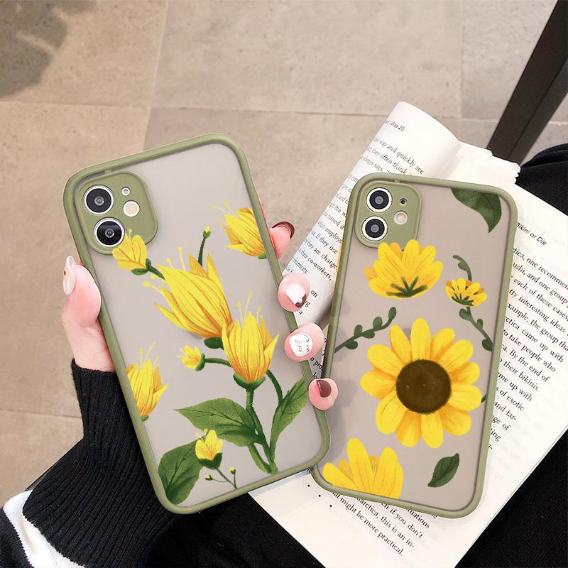 Flower Sunflower Chrysanthemum Phone Case For iPhone 16 15 12 11 13 14 Pro Max XS XR X 15 14 7 8 Plus SE2 Shockproof Back Cover