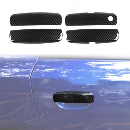 

4pcs Black Exterior Door Handles Panel Decor Trim Cover For Dodge Charger 2010+