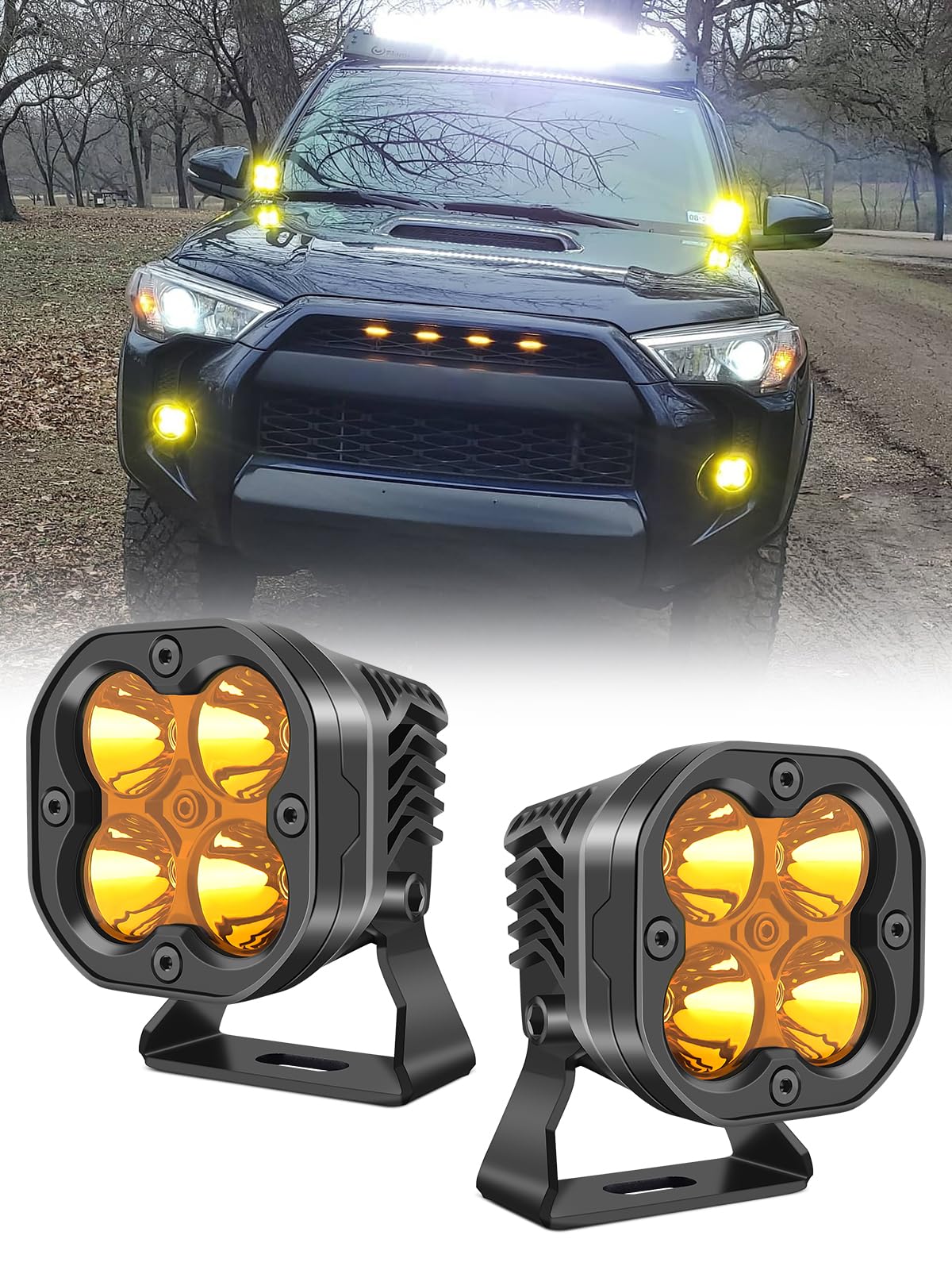 

Chelhead LED Work 40W LED Fog Wide IP67 Adjustable Mounting Fishing Energy Compatible with Various Work of 3-inch Light, Yellow, Light, Beam,