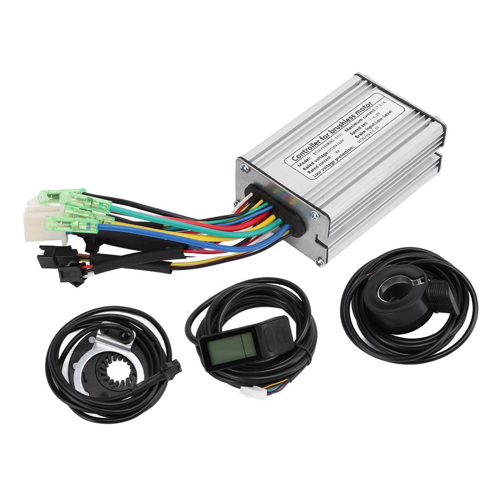 36V 48V 350W Electric Motor Controller Kit 17A Brushless Motor Controller with KT LCD4 Display Panel Sensor Throttle