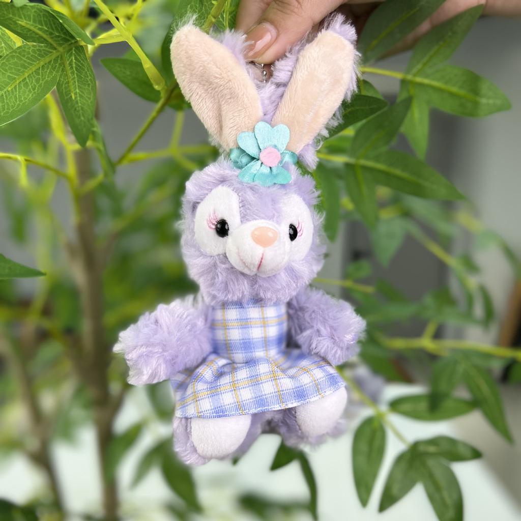 Cute Rabbit Plush Pendant Doll Stuffed Animal Keychain Claw Machine Toy Premium Gift Decoration