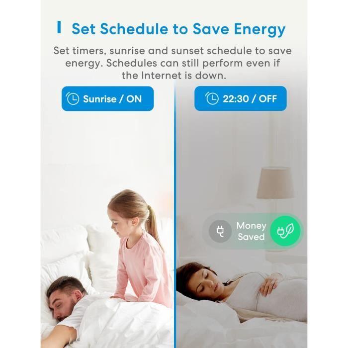 Meross Interrupteur Connecté (FIL NEUTRE REQUIS), Interrupteur Module WiFi Compatible Avec HomeKit, Alexa Et Google Home, Commut33
