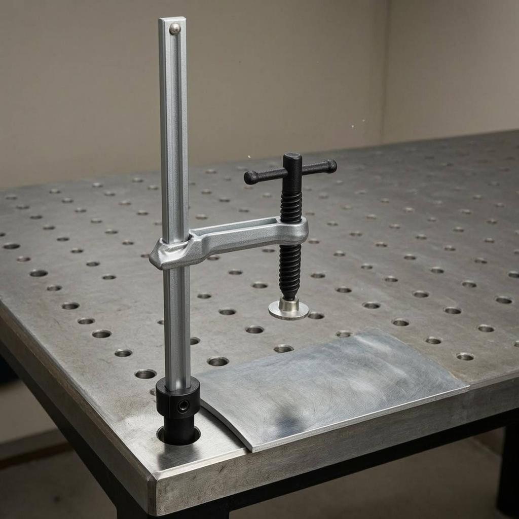 Abrazadera de Mesa de Trinquete Tipo Inserto Herramienta de Taller de Alta Resistencia para Banco de Trabajo, Soldadores