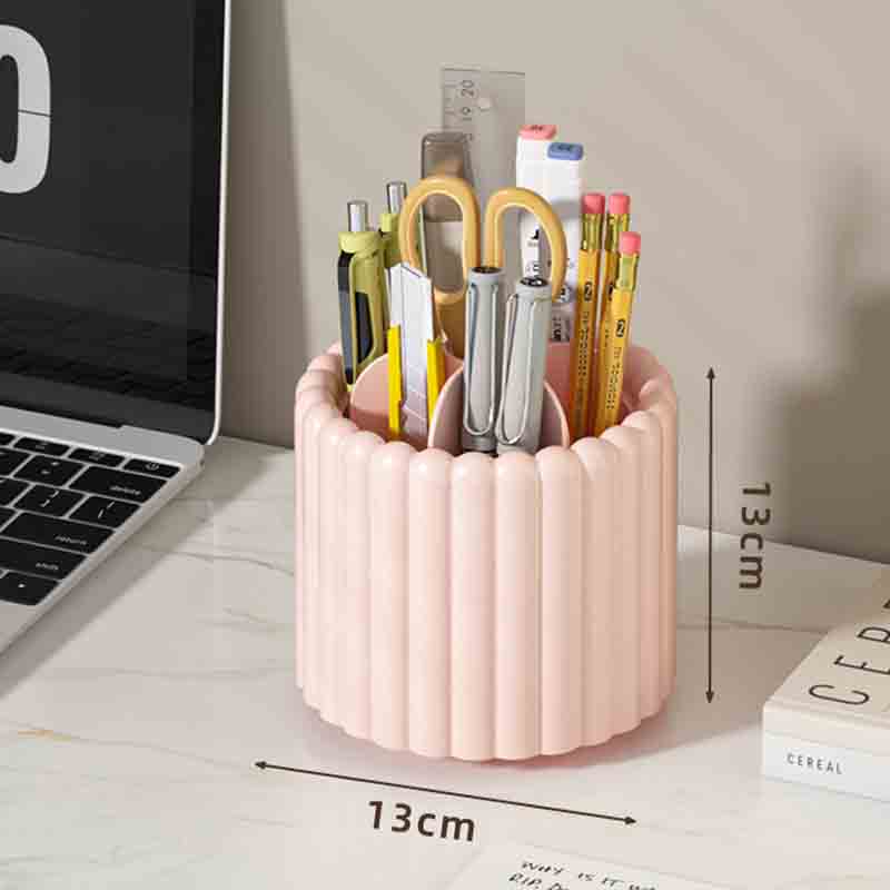 360 Degree Rotating Makeup Brush Holder Desktop Cosmetic Organizer Transparent Vanity Storage Stand No Installation Required