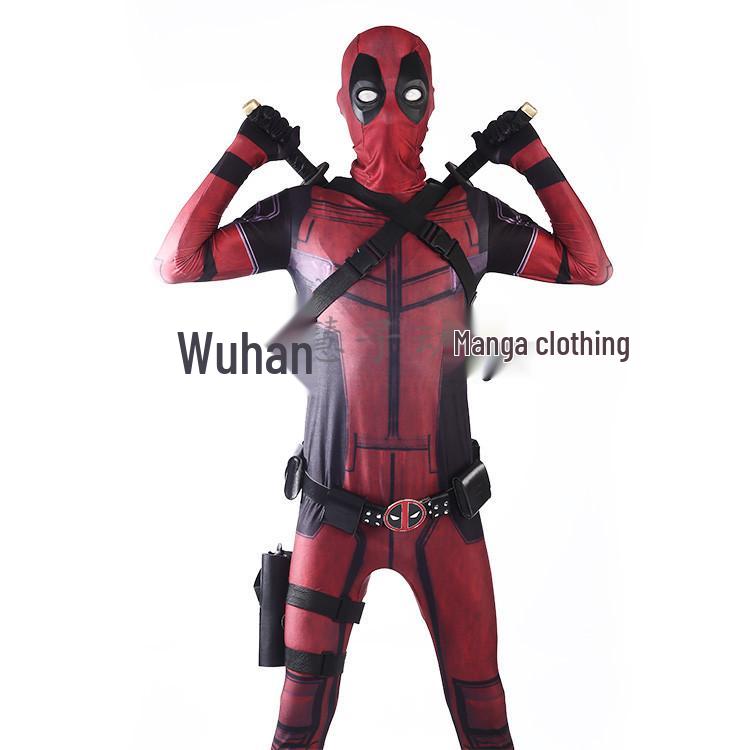 Deadpool Superhero Lycra Bodysuit Halloween Cosplay Costume