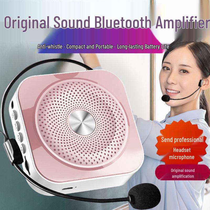 Rose Gold Mini Wireless Teacher Speaker with Waist-Hanging Tour Guide Function